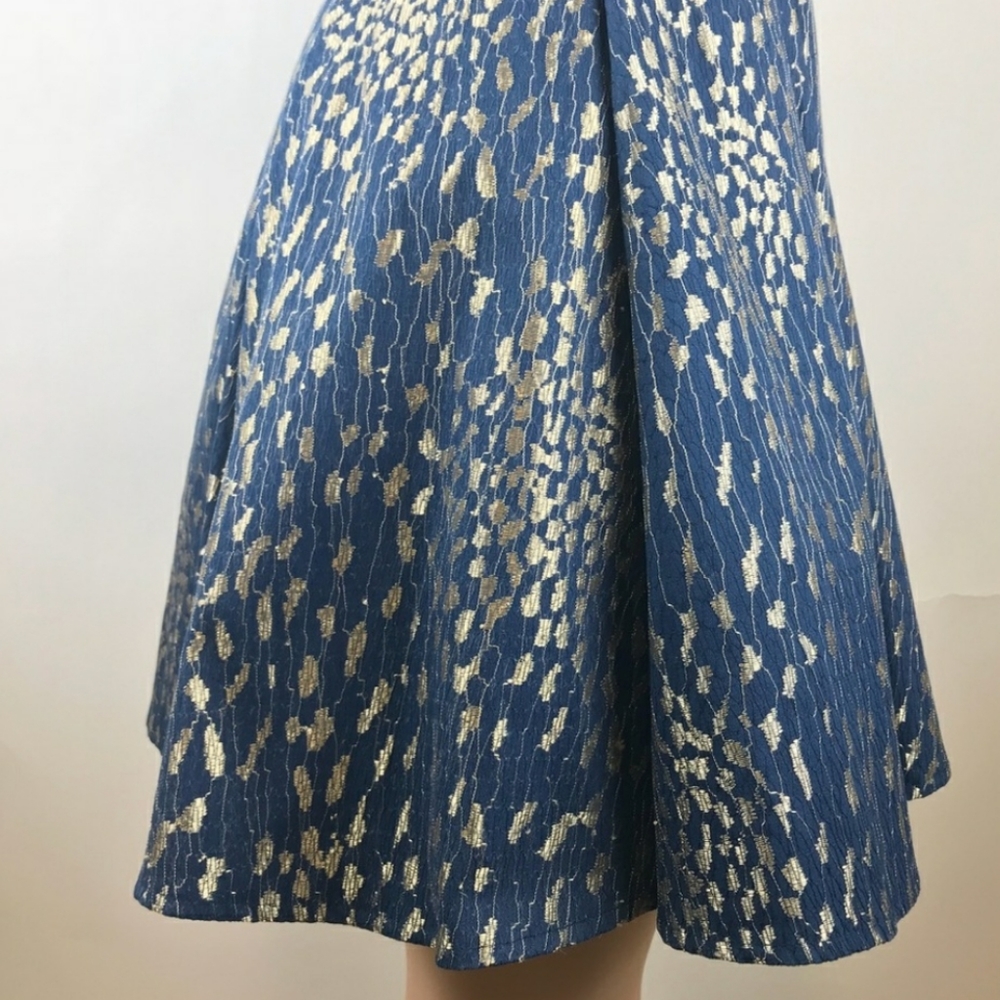 💙 Chi Chi London Retro Rockabilly Fit & Flare Swing Dress | Peter Pan Collar - Picture 7 of 10